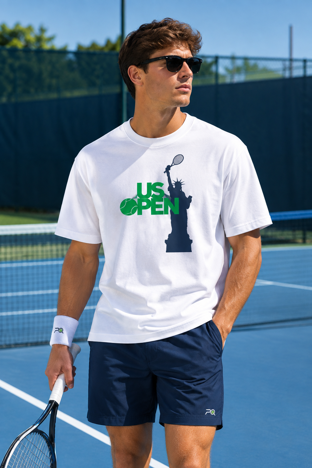 Remera de tenis para hombre US Open